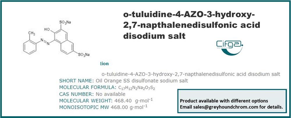 o-toluidine-4-AZO Reference Standard Material